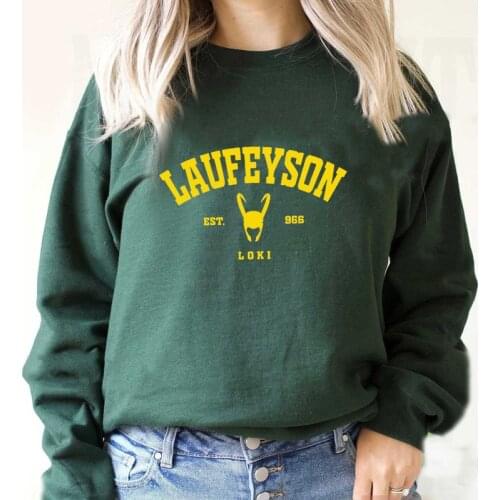 Loki Laufeyson Est 965 Sweatshirt Women Harajuku Pullover Woman Clothig Streetwear God of Mischief Hoodies Sweat Top Female