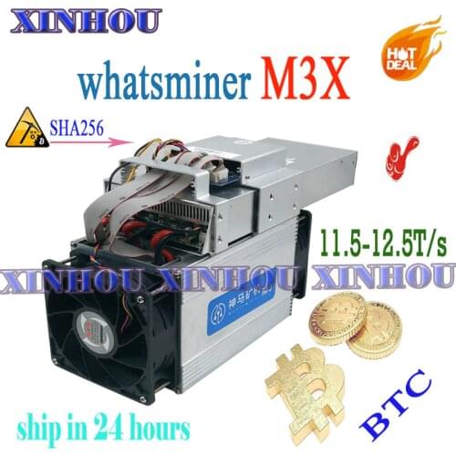 Asic BTC BCH Miner WhatsMiner M3X 11.5- 12.5T SHA256 Economic Than M20S Antminer S17 T17 S17e T17e Innosilicon T2T T3 Eibt E12