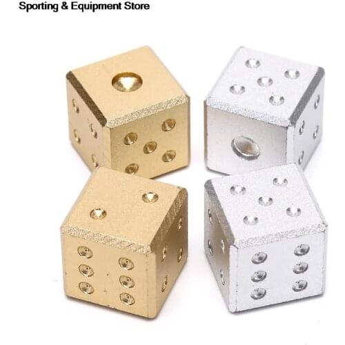 16mm Metal Dice Gold/Silver Pure Color Aluminum Club Bar Drinking Playing Game Tool