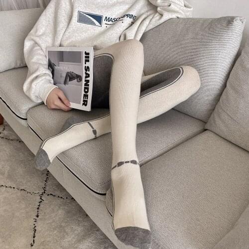 Japanese Style Sweet Women Lolita Tights for Girl Nylon Pantyhose Patchwork Bowknot Printed Fashion White Gray Tights Medias