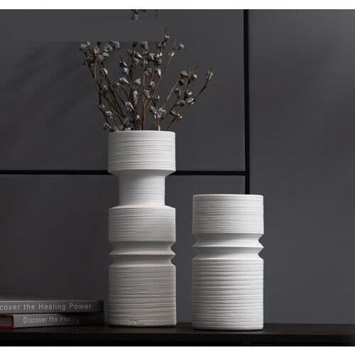 Stacked Flower Vase Ceramic Crafts Home Decor Flower Pots Planters Big Size Vase On Sale