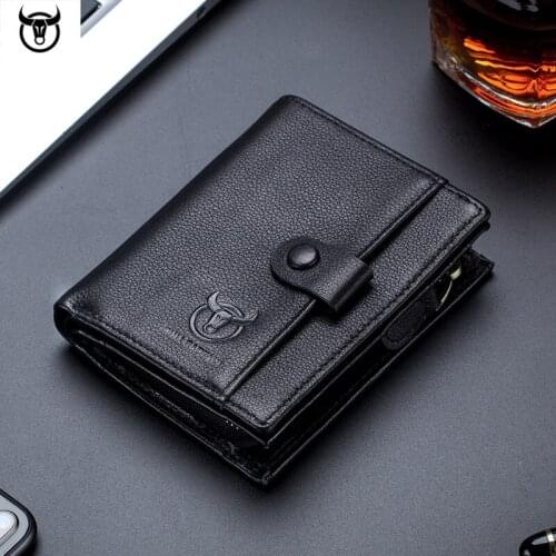 Genuine Leather men Wallet Design Mens Purse male Wallets With Zipper Coin Pocket Card Holder brand Wallet