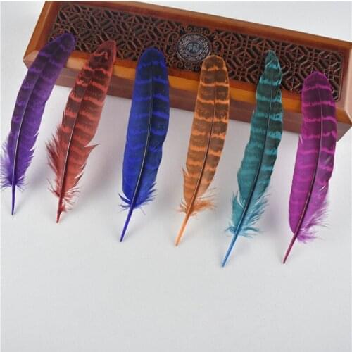 Wholesale 100PCS 4-6" / 10-15cm dyed pheasant feathers for wedding home decoration handmade craft accessories jewelry production