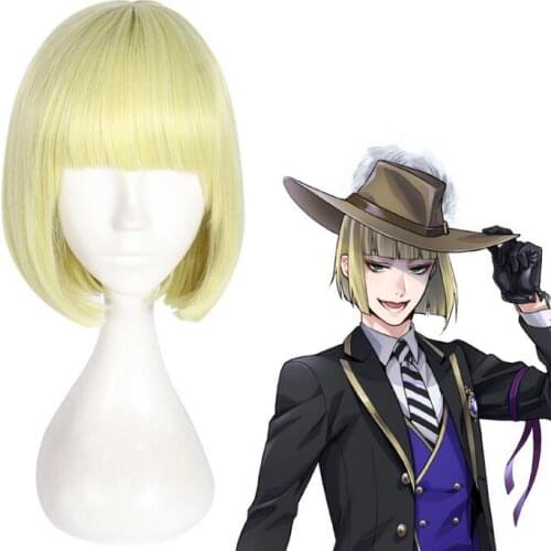 Men Women Short Wigs Game Twisted Wonderland Rook Hunt Wig Cosplay Costume Heat Resistant Synthetic Hair