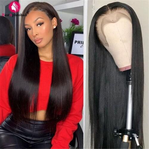 Straight Human Hair Wigs for Black Women Lace Front Wig 8-24 Inch Brazilian Hair Wigs 4X4 Closure Wig 150% Denisty BESTAPHROHAIR