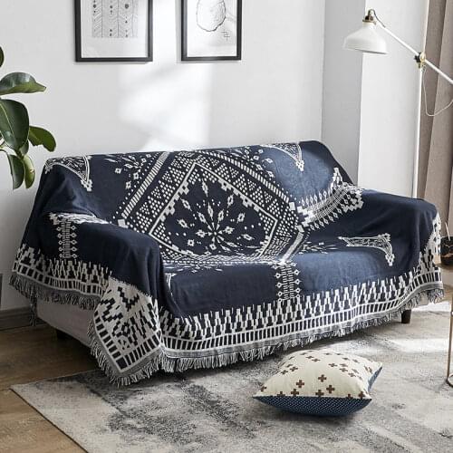 Nordic Simple Non-Slip Cloth Sofa Cushion Multi-Purpose Blanket Sofa Decorative Slipcover Dust Cover On Sofa/Plane Blankets