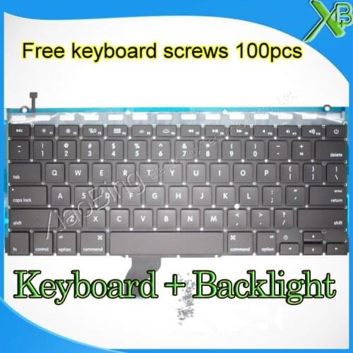 Brand New For MacBook Pro Retina 13.3" A1502 US keyboard+Backlight Backlit+100pcs keyboard screws 2013-2015 Years