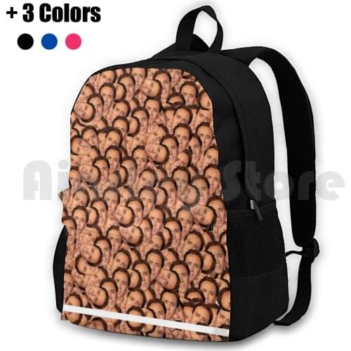 Nicolas Cage Texture ( For All Your Cage Needs ) Outdoor Hiking Backpack Waterproof Camping Travel Nicolascage Nicolas Cage