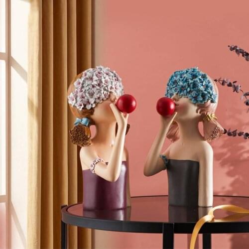 Creative flower fairy bubble girl ornaments home living room resin decorations wedding birthday gifts