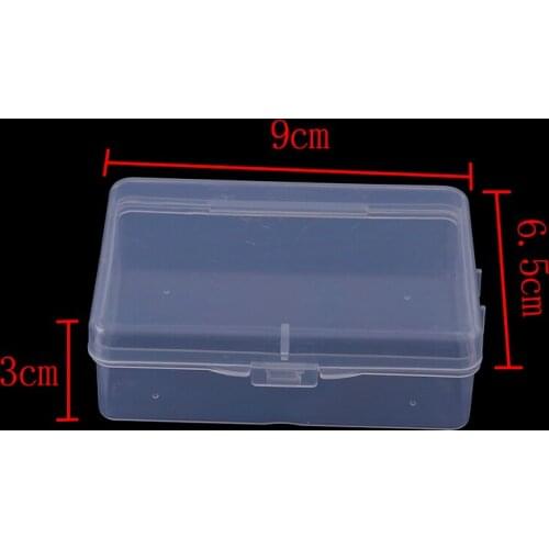 1pc Multipurpose Transparent Plastic Storage Box Clear Square Box 9cm*6.5cm*3cm