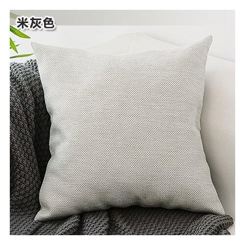 Thickened Cotton Linen Solid Color Sofa Pillow Cover Simple Modern Cushion Cover Throw Pillowcase 40*40/45*45/50*50/55*55/60*60