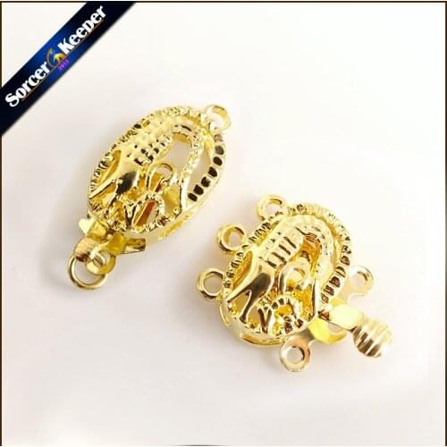 New Direct Selling 10pcs/ lot Fitting 20mm / 14mm Vintage Flower Beads Box Clasp Metal Connectors for DIY Jewelry Accessory