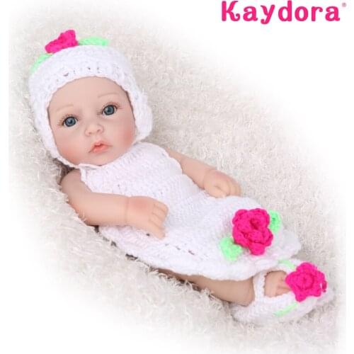 10 inch 25cm Adorable Water Proof Playmate Mini Reborn Baby Toddlers lol bebe reborn doll Girl Style Bathe doll Hot sale gift