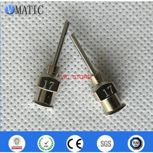 High Quality 0.5'' Length 17G All Metal Tips Blunt Stainless Steel 12Pcs Glue Dispensing Needles Syringe Needle Tips 1/2 Inch
