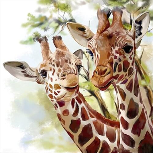 Giraffe Couple Animal Diamond Painting Round Full Drill Nouveaute DIY Mosaic Embroidery 5D Cross Stitch Picture