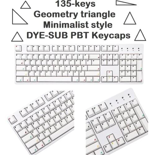 135 Keys Minimalist Theme Keycaps Switches DIY Parts for Cherry 68 108 keys