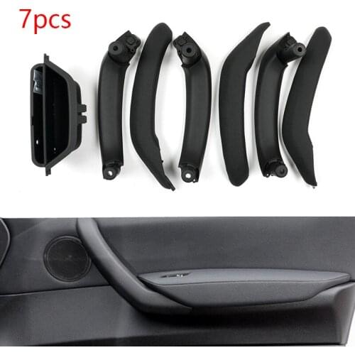 7Pcs Car Interior Door Handle Inner Drivers Seat Side Panel Handle Pull ABS Trim for BMW X3 X4 F25 F26 2010-2017