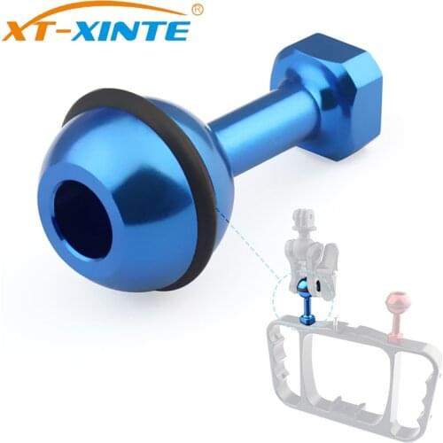 XT-XINTE Aluminum 1/4 inch Screw Ball Adaptor CNC Mount Adapter for GoPro 5 4 Session Sjcam yi Action Camera Diving Photo Studio