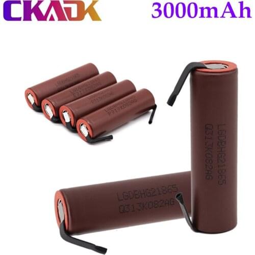 10pcs 100% Original Large Capacity HG2 18650 3000mah Rechargeable Battery For HG2 Power High Discharge Big Current + DIY Nicke
