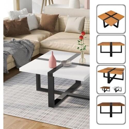 Anti-rust Useful Delicate Stable Coffee Desk Wood Desk Eye-catching for Daily Life