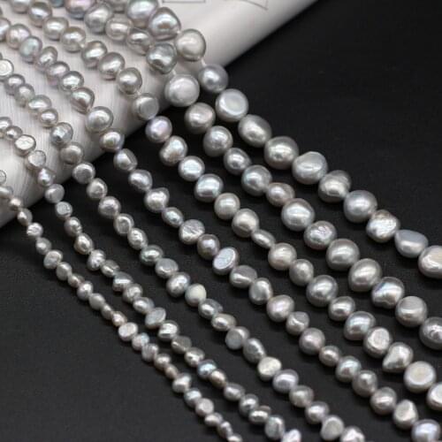 Irregular Gray Pearl Loose Beads Natural Freshwater Cultured Pearls For Jewelry Making DIY Charm Bracelet Necklace Accessories