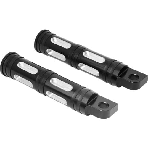 Black CNC Aluminum Billet FootPegs Foot Rest For Harley Motorcycle Male Peg Mount Universal