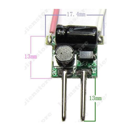 DC-DC 2pins MR16 1~ 3x1W Input 12V~14V Output 2~12V 300mA LED Driver Power Supply For 1W 2W 3W LED Light Bulb