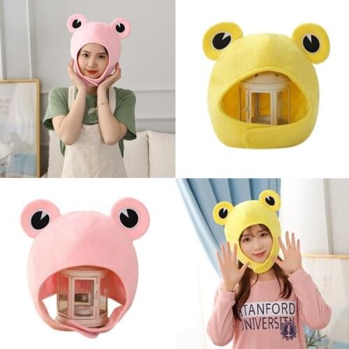Frog Shaped Cartoon Fine Headwear suitable for girls of Different Neck Length Cartoon Animal Hat for Photo Props S06 21