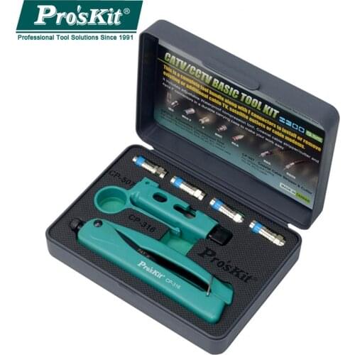 Coaxial Cable Wire Stripper CATV/CCTV Check Repair Basic Set Of Tools Installation Multi-Function Cable Crimping Pliers Tool Kit