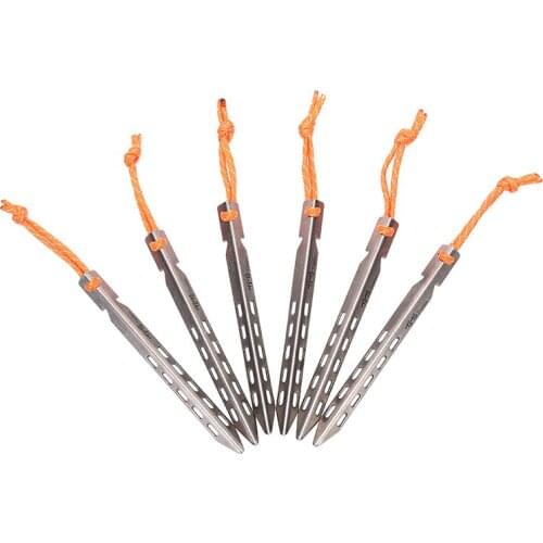 Titanium Tent Stake 1pcs Titanium Tent Peg V Shape Titanium Spike Windproof Outdoor Camping Titanium Tent Nail Accessories