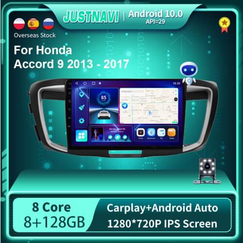 OKNAVI Android 10 Multimedia GPS Car Radio Stereo For Honda Accord 9 2.0T 2.4T 2013-2017 Carplay Auto 1280*720P No 2 Din DVD 10