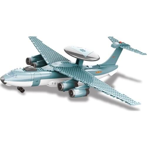 JX004 229Pcs Military series Early warning aircraft Model Building Blocks Set Bricks Toys For Children Gift wange