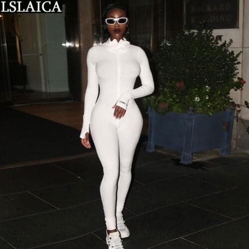 Hot sale long sleeve bodysuit solid color knit Pit fashion sport wild romper women jumpsuit embroidery slim elasticity jumpsuit