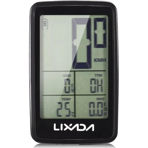 Lixada MTB Bike Bicycle Computer USB Rechargeable Wireless Bike Cycling Computer Bicycle Speedometer Odometer Stopwatch