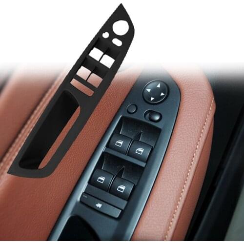 LHD RHD Car Interior Door Armrest Handle Inner Panel Pull Trim Cover for BMW X5 E70 X6 E71 2007-2014 Car Accessories Black Beige