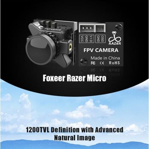 Foxeer Razer Micro Cam 1.8mm M8 Lens 1200TVL PAL/NTSC 4'3 16'9 FPV Camera with OSD 4.5-25V CMOS For RC FPV Racing Drone Parts