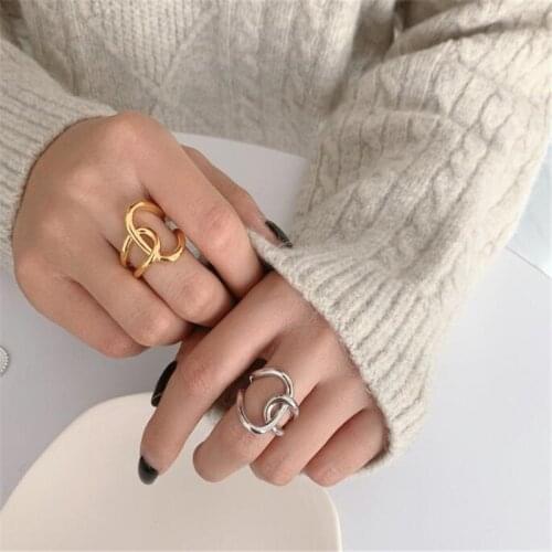 Creative Metal Irregular Open Ring for Women Fashion Female Index Finger Ring Ladies Wedding Party