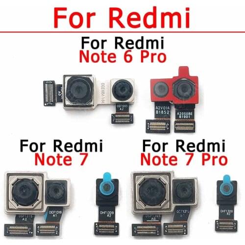 Original Rear Front Camera For Xiaomi Redmi Note 6 7 Pro Selfie Small Back Facing Frontal Camera Module Replacement Spare Parts