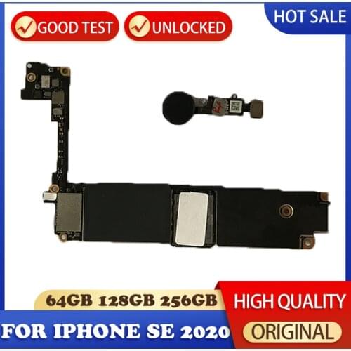 For Iphone SE 2020 , 5SE Motherboard 64G/128G/256G With / No Touch ID Clean Original Replaced Main Board 16G/32G/64G Full Chips