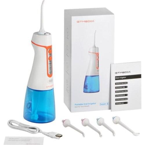 GTMEDIA Super-2 Oral Irrigator USB Rechargeable Toothbrush Portable Electric Water Dental Scaler Whitening Teeth Cleaner Hygiene