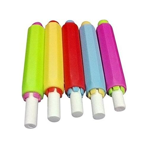 2pcs Random Colors Chalk Holder Case Plastic Case for School Office