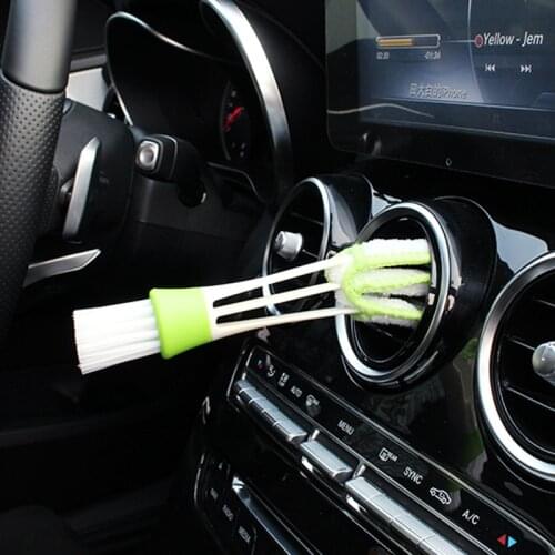 Portable Double Ended Car Air Conditioner Vent Slit Cleaner Brush Instrumentation Dusting Blinds Keyboard car accessories