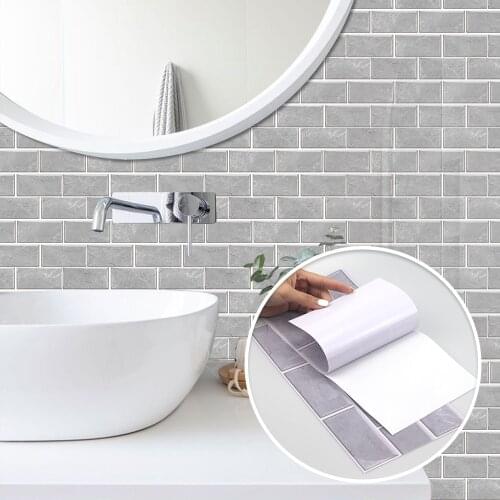Rectangular Antique Self-adhesive Brick Pattern Wall Tiles Waterproof And Oilproof 3D Stickers For Kitchen