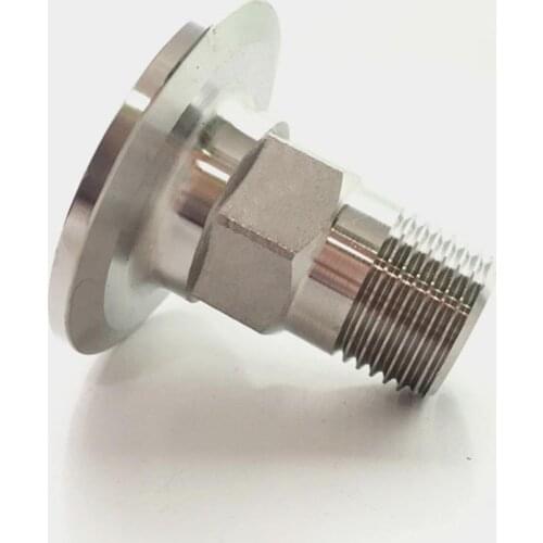 3/4" BSPT Male x 1.5" Tri Clamp Hex SUS 304 Stainless Steel Sanitary Coupler Fitting Homebrew Beer