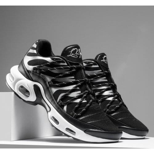 Mesh Sports Casual Running Shoes Fashion Korean Breathable Fly Weave Airmax Men Cushioned Running Shoe Fashion Paltform Sneakers