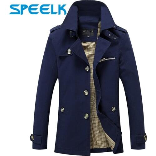 Speelk Men's Long Trench Coats