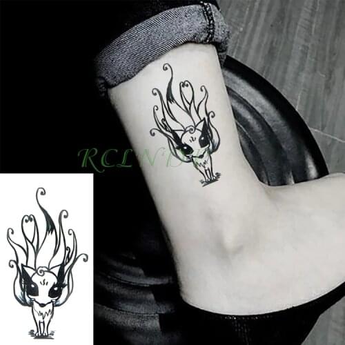 Waterproof Temporary Tattoo Sticker lovely fox rabbit Fake Tatto Flash Tatoo Tatouage Wrist Foot Hand Arm For Girl Women Men