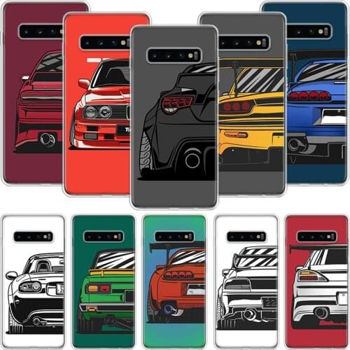 Japan JDM Sports Cars Comic Phone Case For Samsung Galaxy S10 S20 S21 S9 S8 S7 Note 10 20 9 8 FE J4 J6 Ultra Plus Lite Pro + Edg