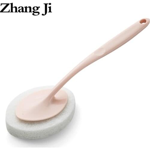 Zhang Ji Extended Handle Cleaning Brush for Bathroom Kitchen Toilet New Sponge Brush Qualiry Scouring Pad Strong Decontamination