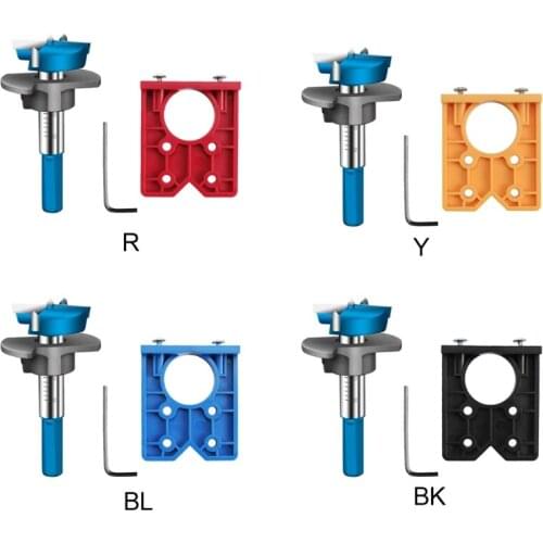 1 Set 35Mm Hinge Drilling Jig Hide Hole Opener Guide Hinge Hole Drilling Door Cabinet Woodworking Saw for Carpentry